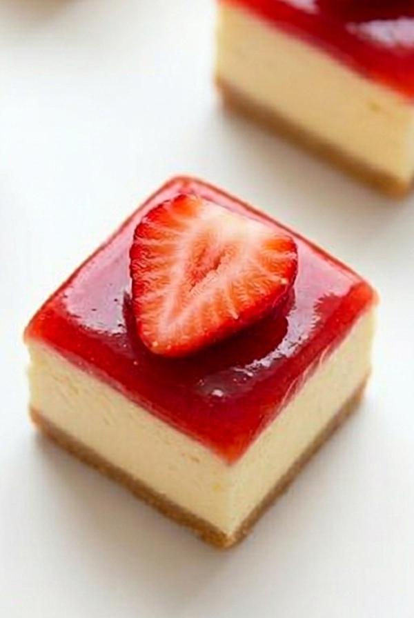 Strawberry Cheesecake Petit Fours